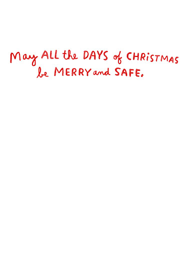 12 Quarantine Days Christmas Card Inside