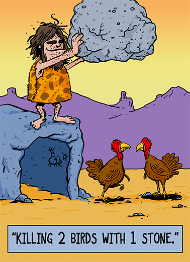 2 Birds Thanksgiving Ecard Cover