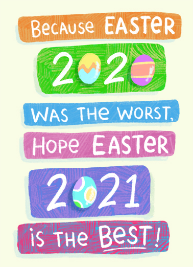 2021 Easter Lettering Ecard Cover