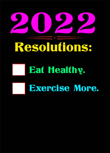 2021 Resolutions January Birthday Card Cover