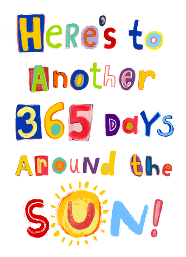 365 Days Summer Birthday Card Cover