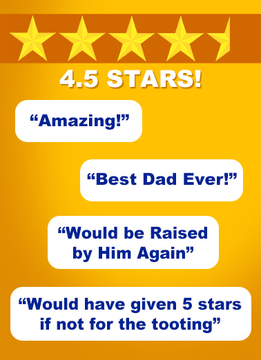 5 Stars Father's Day Card Cover