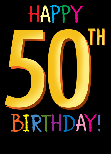 50th Birthday Card Cover