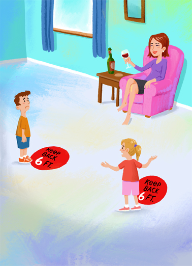 6 Feet Apart Cartoons Ecard Cover