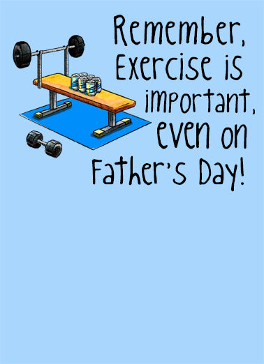 6 Pack Exercise Father's Day Ecard Cover