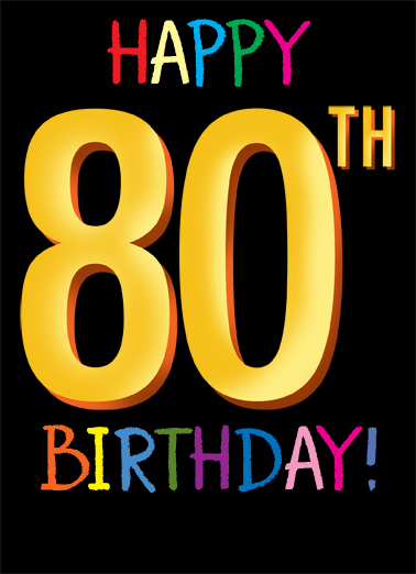 80th Milestone Ecard Cover