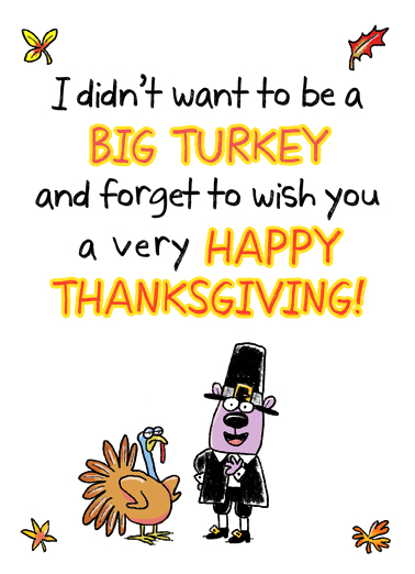 A Big Turkey  Card Cover