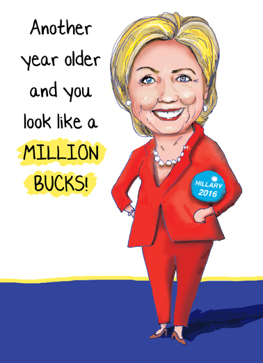 A Million Bucks Funny Political Card Cover