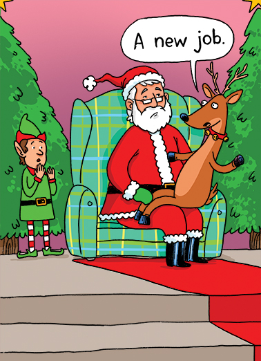A New Job Christmas Card Cover