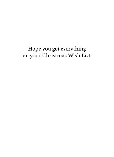 A New Job Christmas Wishes Card Inside