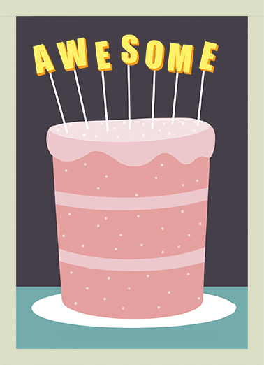 AWESOME Cake Birthday Ecard Cover
