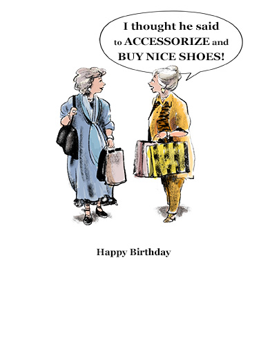 Accessorize Shoes Birthday Card Inside