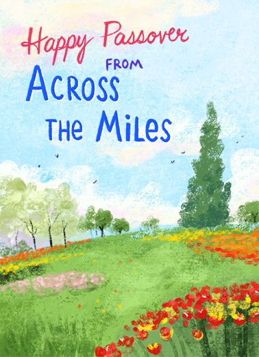 Across the Passover Illustration Ecard Cover