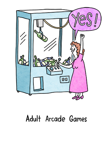 Adult Arcade Birthday Card Cover