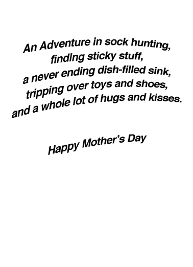 Adventure Mom Mother's Day Card Inside