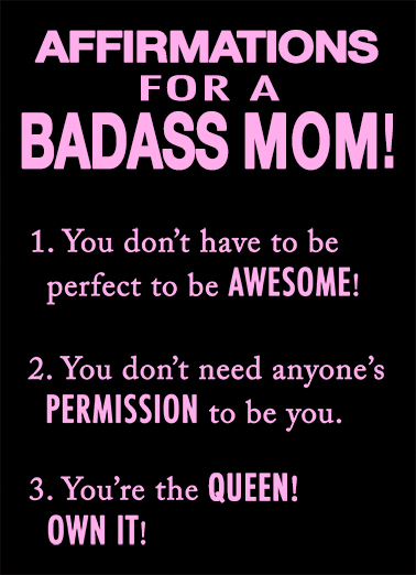 Affirmation Mom Mother's Day Card Cover