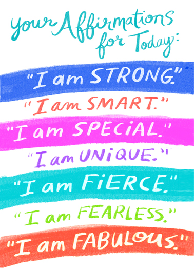 Affirmations for Today Uplifting Cards Ecard Cover