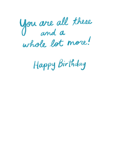 Affirmations for Today Birthday Card Inside