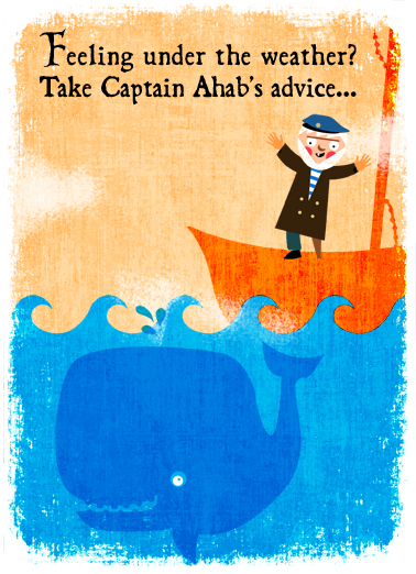 Ahab's Advice Get Well Card Cover