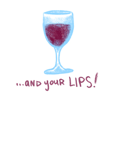 Alcohol Hands Lips Lee Card Inside