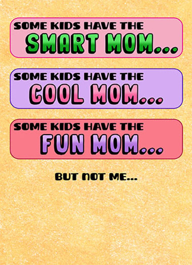 All Three Mom Mother's Day Card Cover