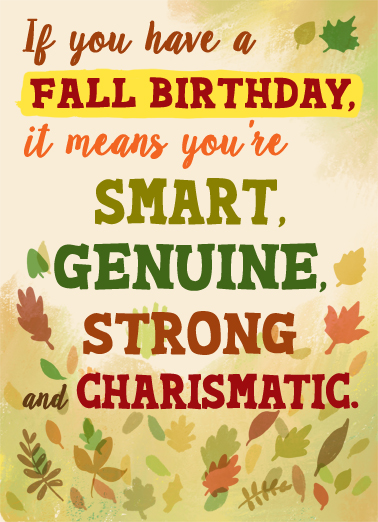 Already Knew Fall Birthday Card Cover