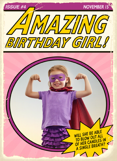 Amazing Birthday Girl  Card Cover