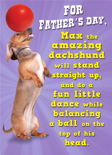 Amazing Dachshund Father's Day Card Cover