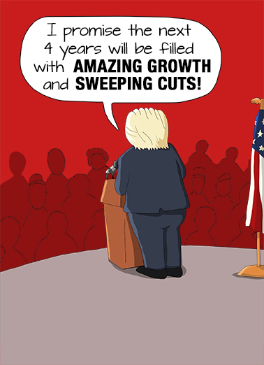 Amazing Growth Funny Political Card Cover