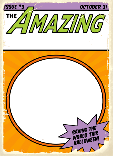 Amazing Superhero 5x7 greeting Card Cover