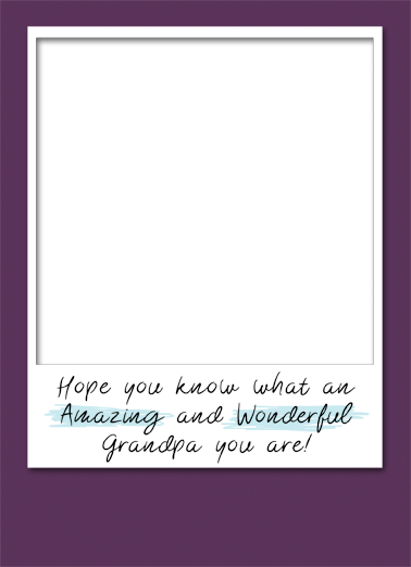 Amazing Wonderful Grandpa Upload FD Father's Day Card Cover