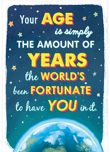 Amount of Years Birthday Ecard Cover
