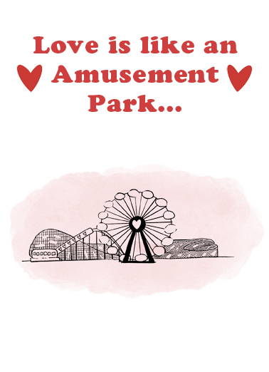 Amusement Park Illustration Card Cover