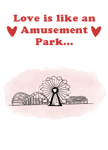 Amusement Park Valentine's Day Ecard Cover