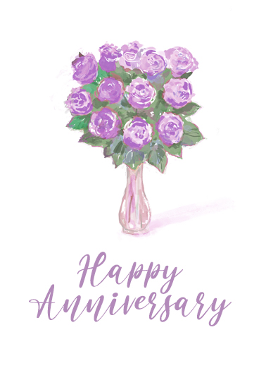 Anniversary Rose Bouquet Tim Ecard Cover