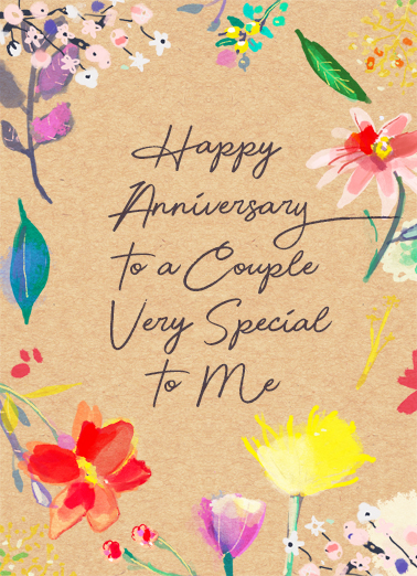 Anniversary Special Couple Sweet Card Cover