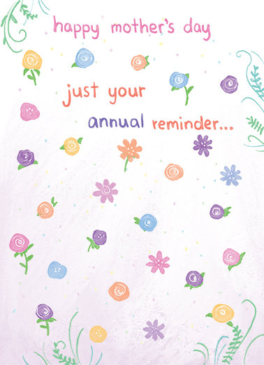 Annual Mother's Day Card Cover
