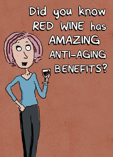 Anti Aging Wine Ecard Cover