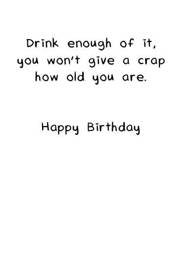 Anti Aging 5x7 greeting Ecard Inside