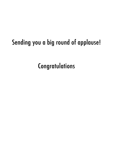 Applause GRAD Congratulations Card Inside