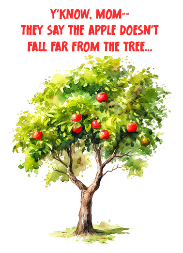 Apple Tree Core Mother's Day Card Cover