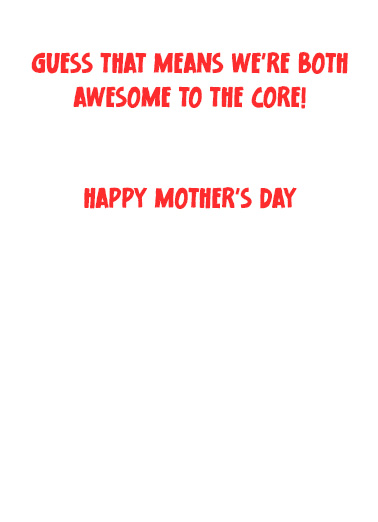 Apple Tree Core Mother's Day Card Inside