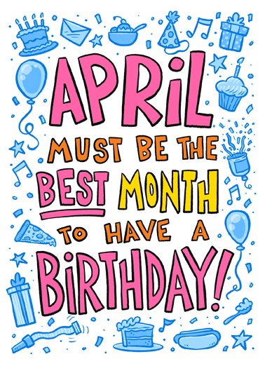 April Best Bday  Ecard Cover