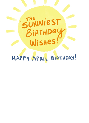 April Showers Bring April Birthday Ecard Inside