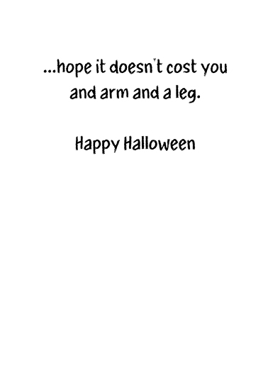 Arm and Leg Zombie Halloween Ecard Inside