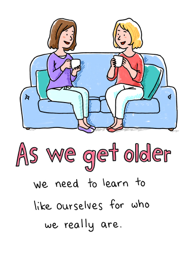 As We Get Older Illustration Card Cover