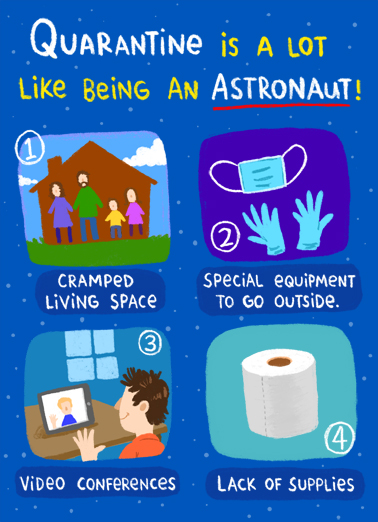 Astronaut New Normal Ecard Cover