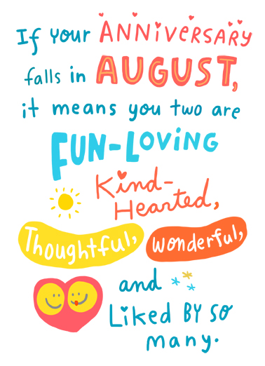 August Anniversary Tim Card Cover