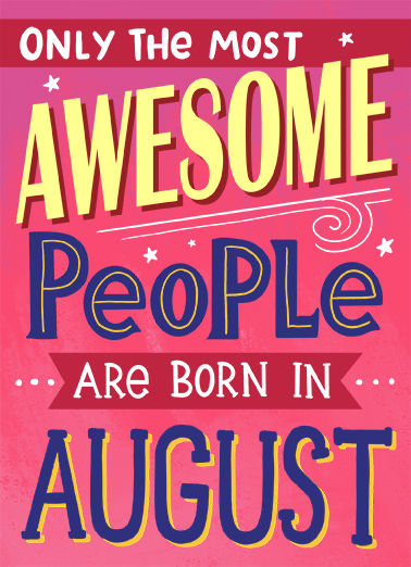 August Birthday  Ecard Cover