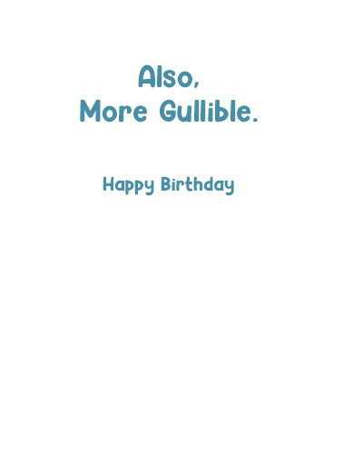 August Joke August Birthday Card Inside